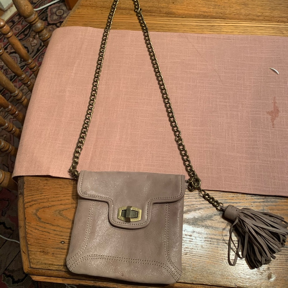 Ann Taylor Leather Tassel Crossbody Bag